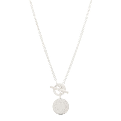 Hermes Sterling Silver Amulettes Ex-Libris Pendant Necklace 1 of 4