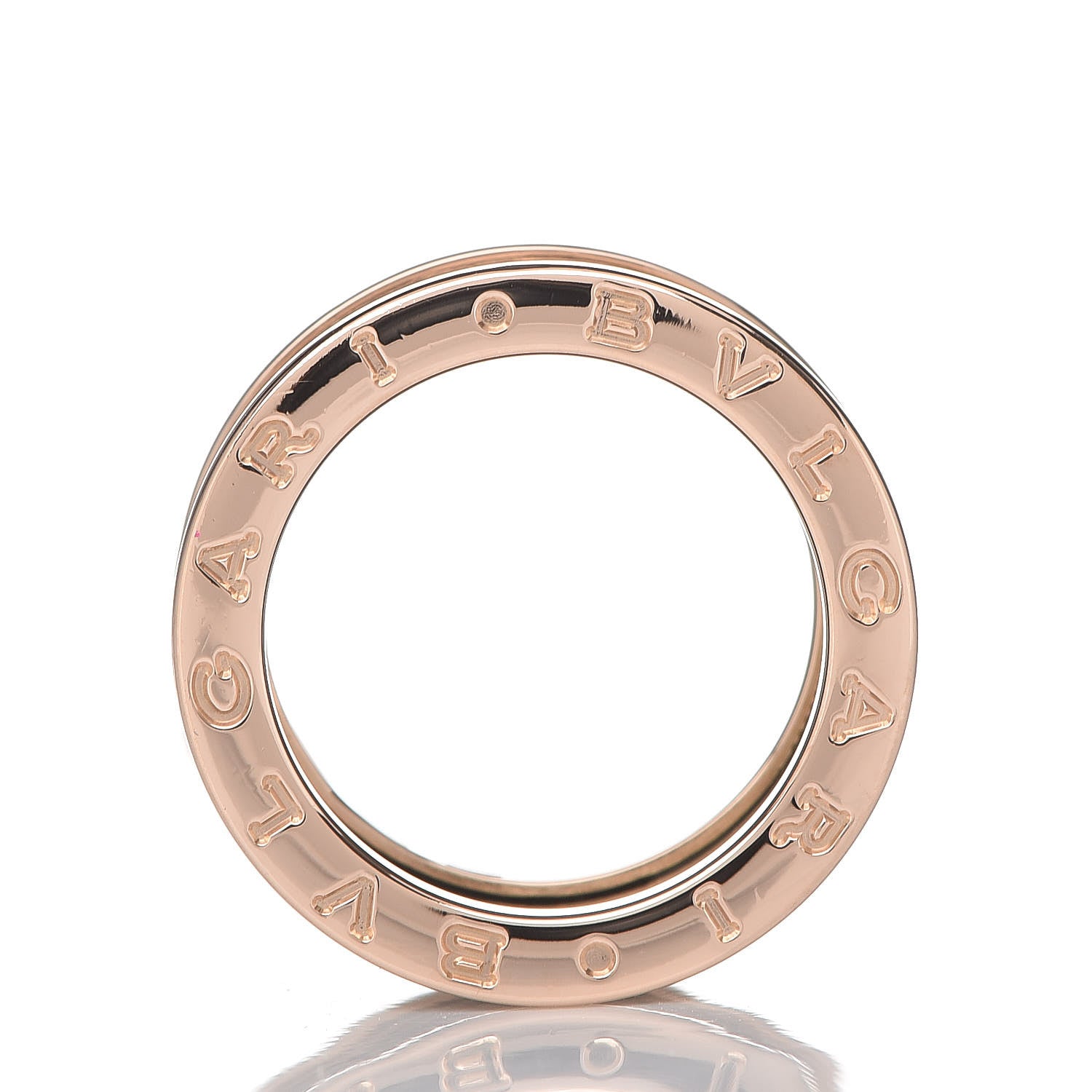 Bulgari 18K Rose Gold Black Ceramic B.Zero1 Four-Band Ring 51 5.75 4 of 7