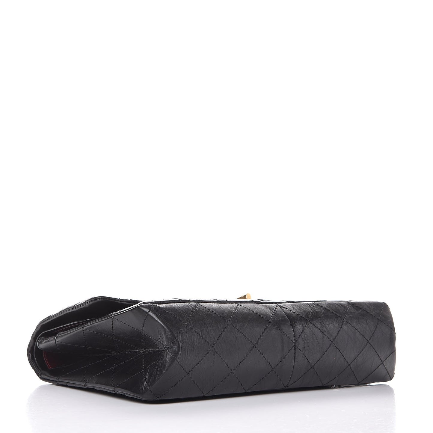 Aged Calfskin Quilted 2.55 Reissue 227 Flap Black