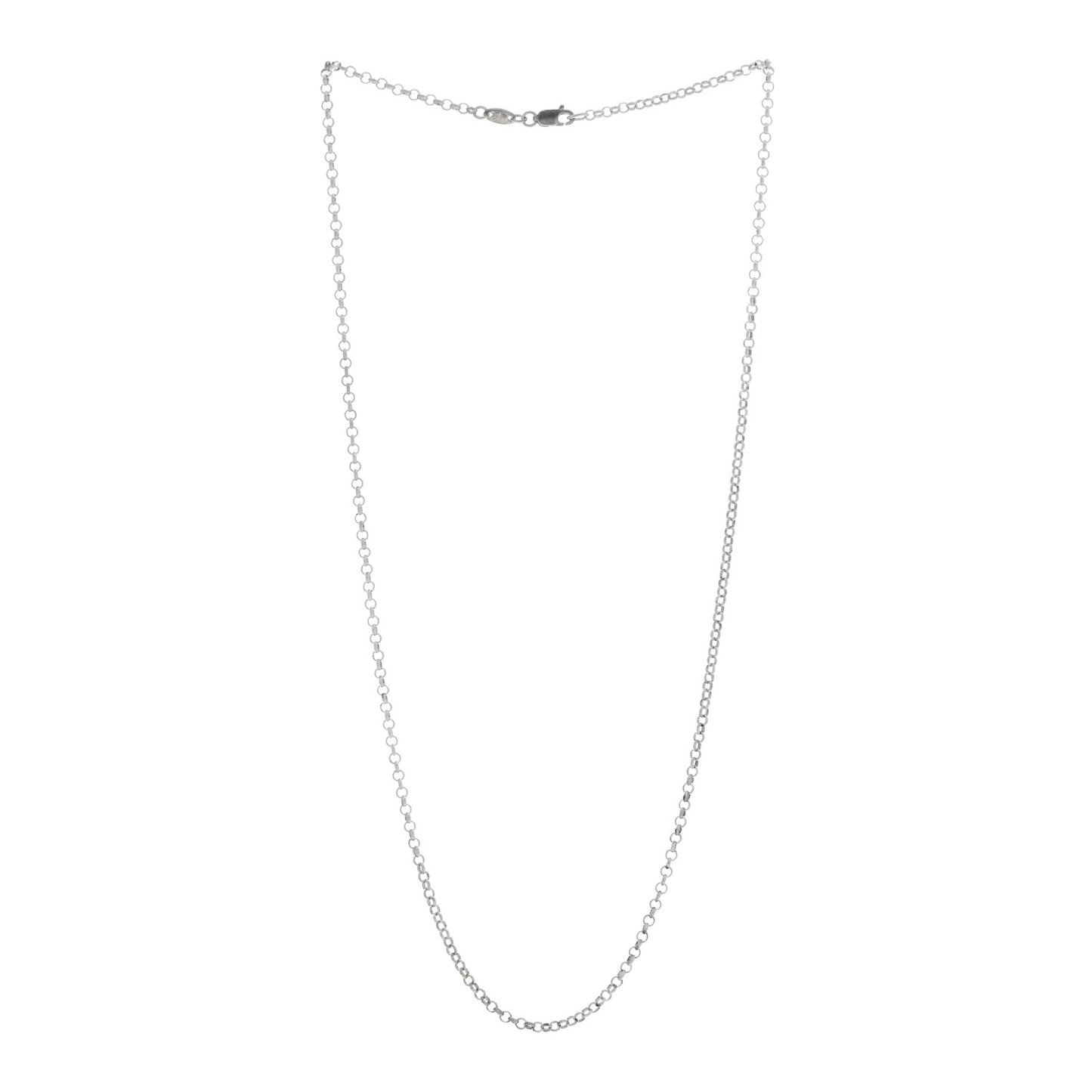 Sterling Silver Roll Chain Necklace 20"