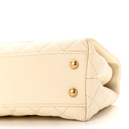 Chanel Caviar Quilted Mini Coco Handle Flap Beige 10 of 12