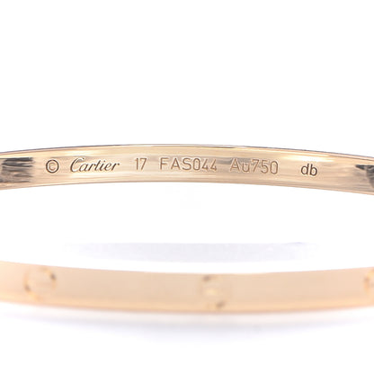 Cartier 18K Yellow Gold Small LOVE Bracelet 17 4 of 6