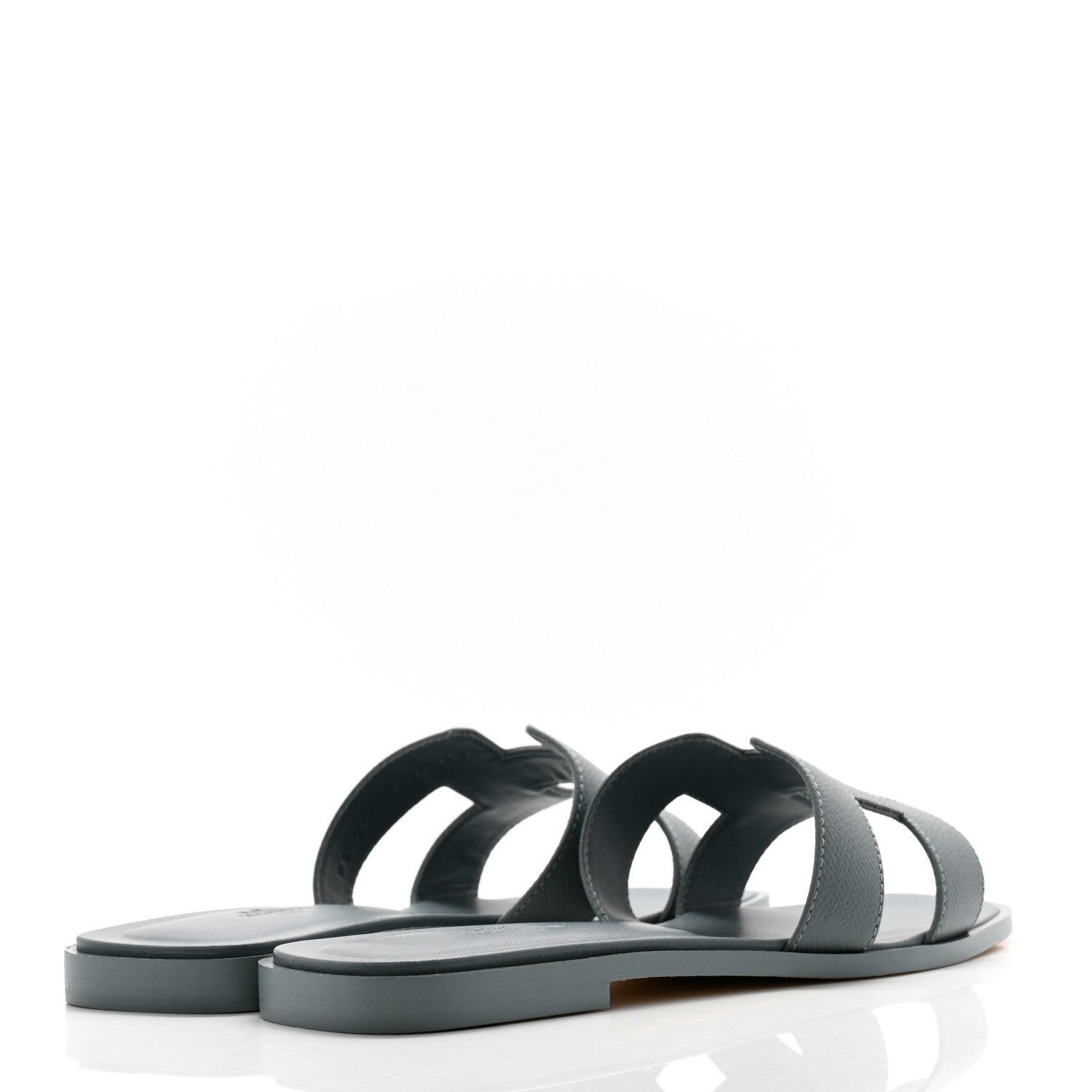 Hermes Epsom Oran Sandals 38 Gris Antarctique 4 of 12
