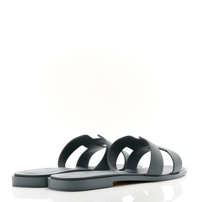 Hermes Epsom Oran Sandals 38 Gris Antarctique 4 of 12