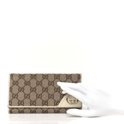 Gucci Monogram New Britt Continental Wallet Off White 2 of 13