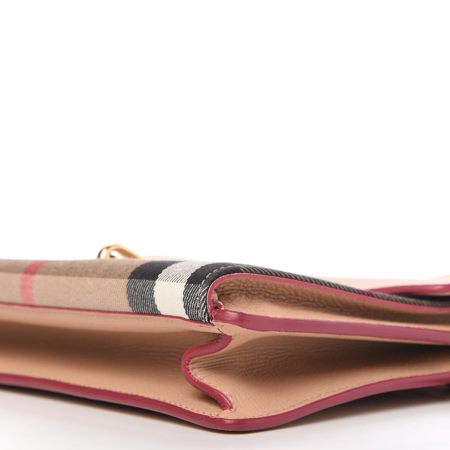Derby Calfskin House Check Small Macken Crossbody Bag Ash Rose