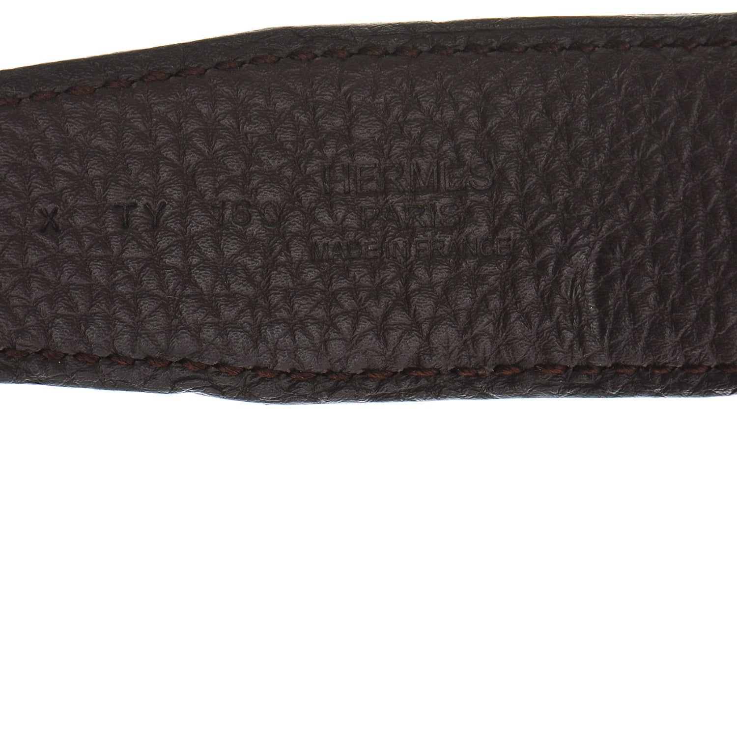 Hermes Swift Togo 32mm Belt Strap 95 Black Chocolate 6 of 7