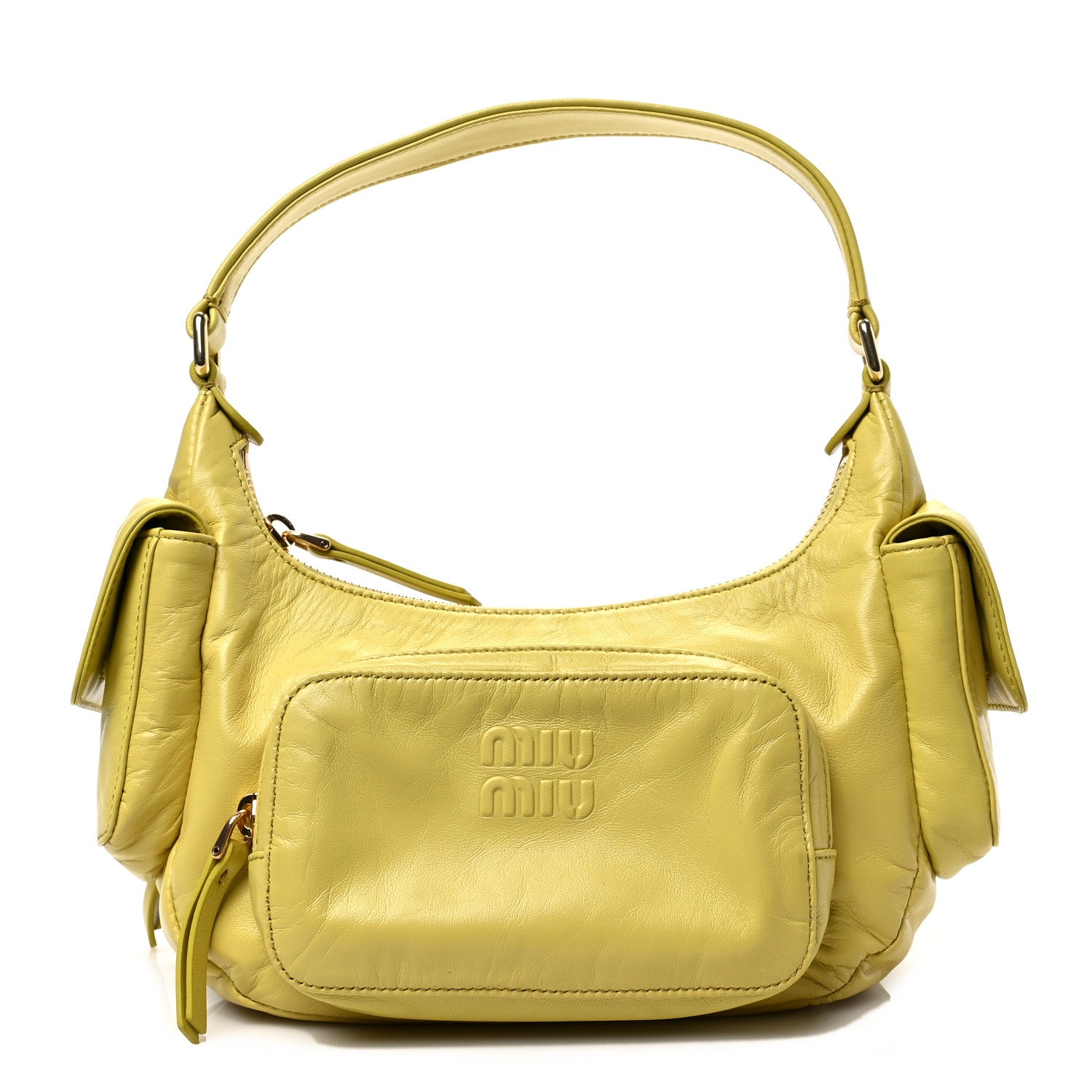 Miu Miu Nappa Pocket Bag Cedro 1 of 7