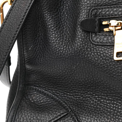 Prada Vitello Daino Shopping Satchel Black 12 of 12