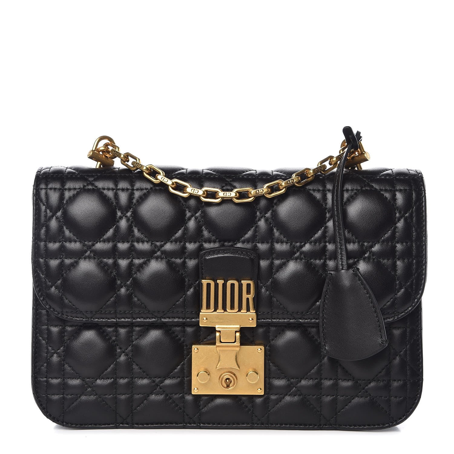 Christian Dior Lambskin Cannage Large Dioraddict Flap Bag Black 1 of 8