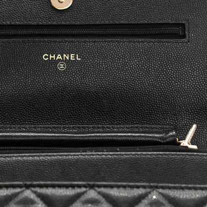 Chanel Caviar Quilted Wallet On Chain WOC Black 11 of 12