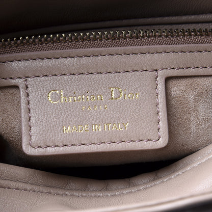Christian Dior Calfskin Cannage Studded Medium Supple Lady Dior Metallic Beige 5 of 10