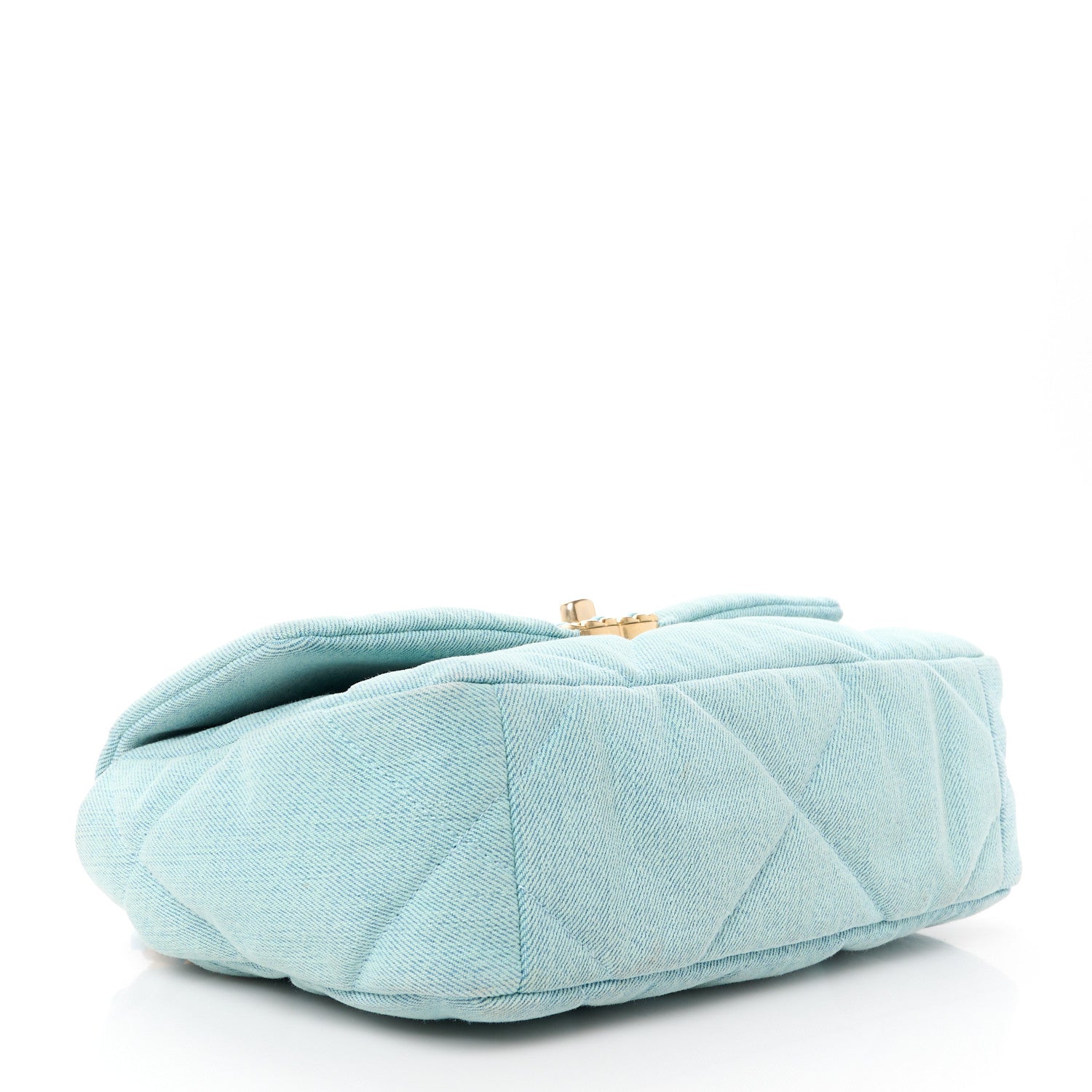 Chanel Denim Quilted Medium Chanel 19 Flap Light Blue 5 of 12