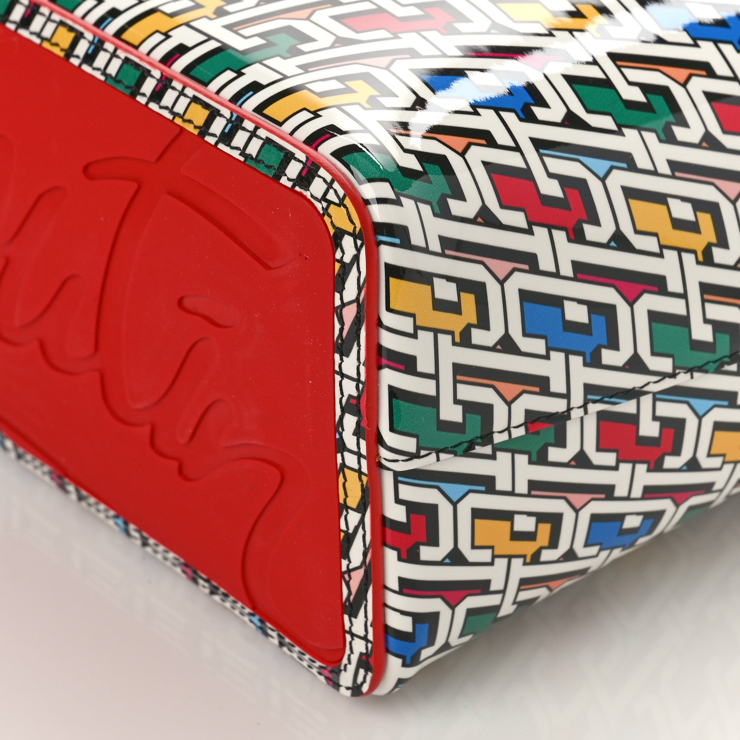 Christian Louboutin Patent Calfskin Small East West Cabata Tote Multicolor 9 of 9