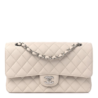 Chanel Caviar Quilted Medium Double Flap Light Beige 1 of 10