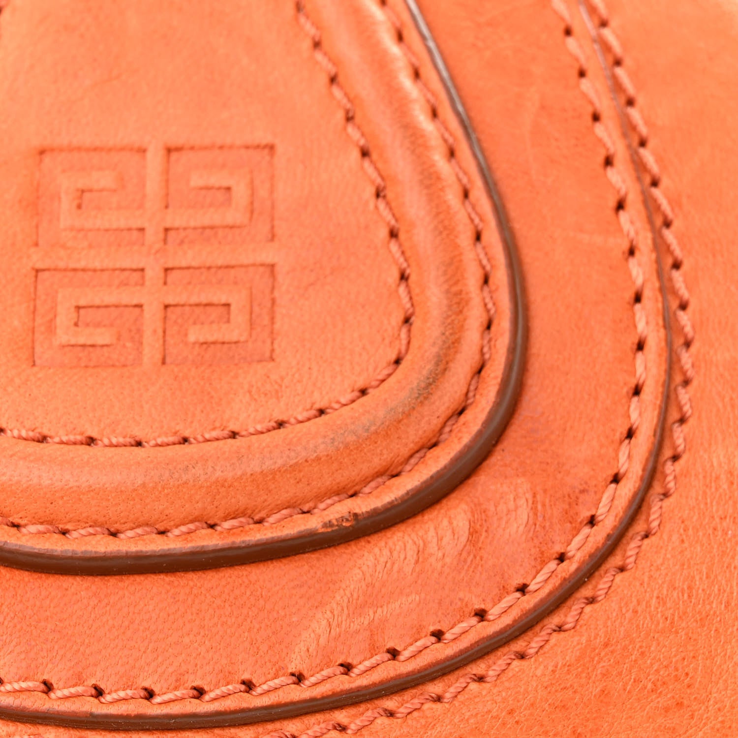 Givenchy Wrinkled Lambskin Medium Nightingale Orange 13 of 14