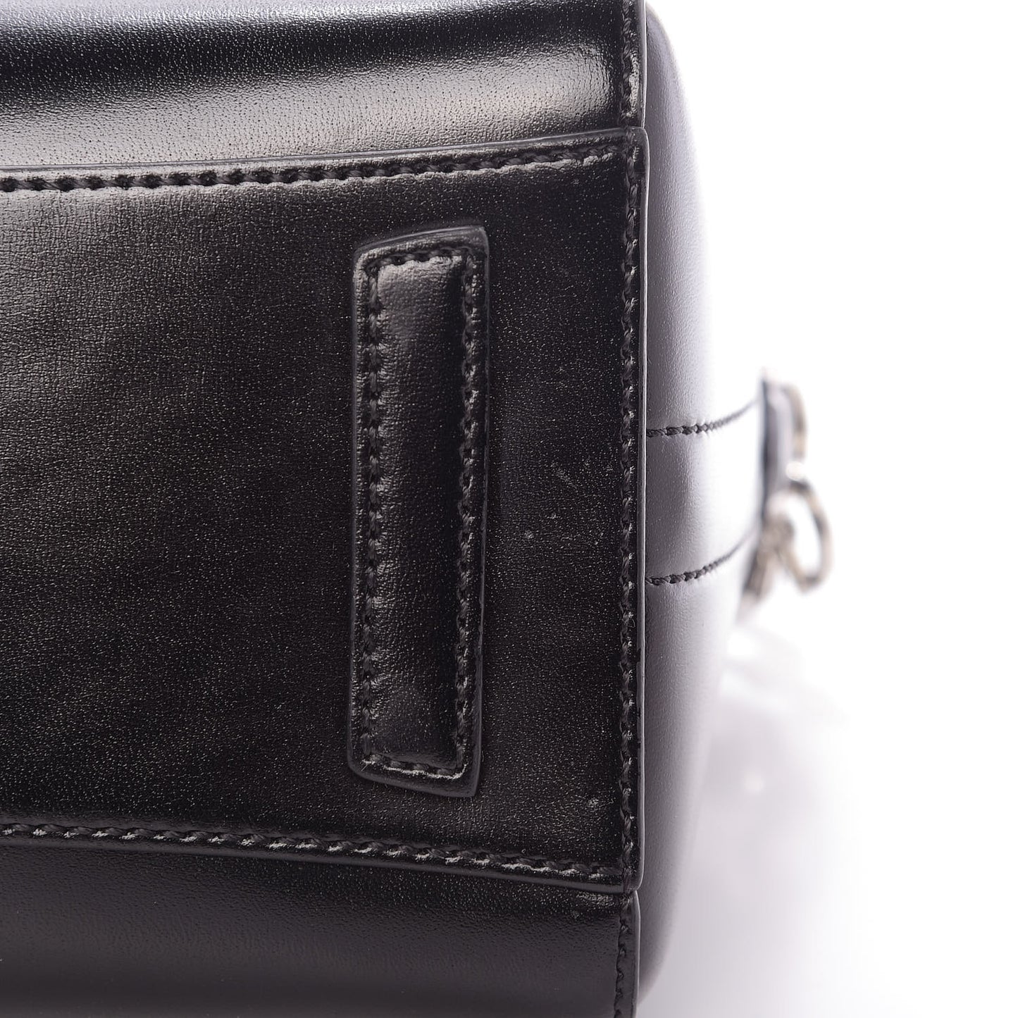 Shiny Lord Calfskin Mini Antigona Black