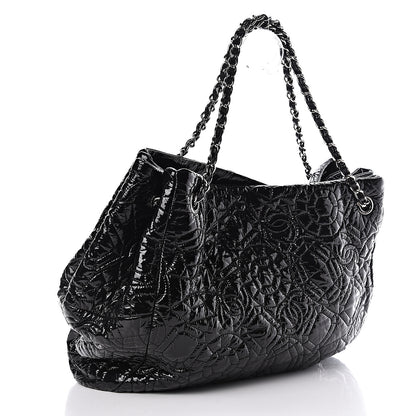 Chanel Vinyl Graphic Edge Tote Black 3 of 12