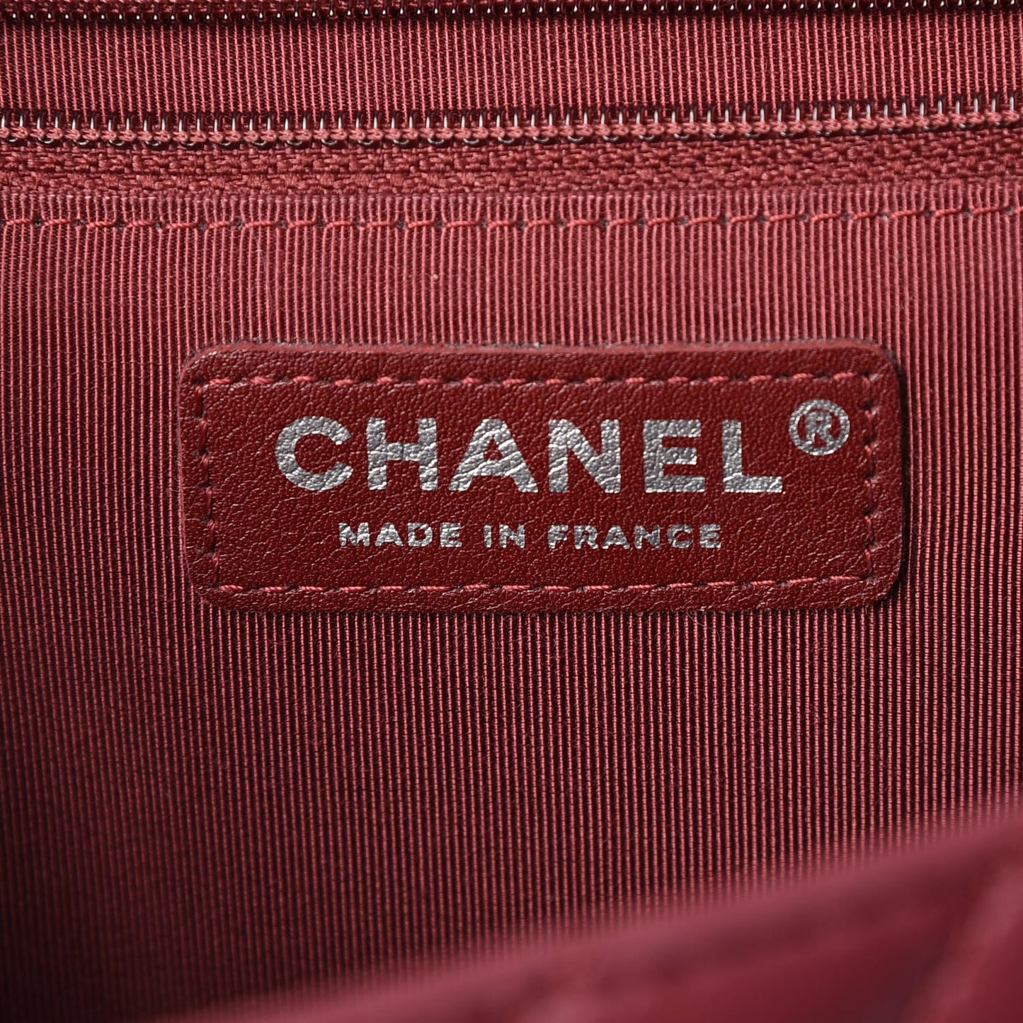 Lambskin Surpique Chevron Medium Single Flap Dark Red
