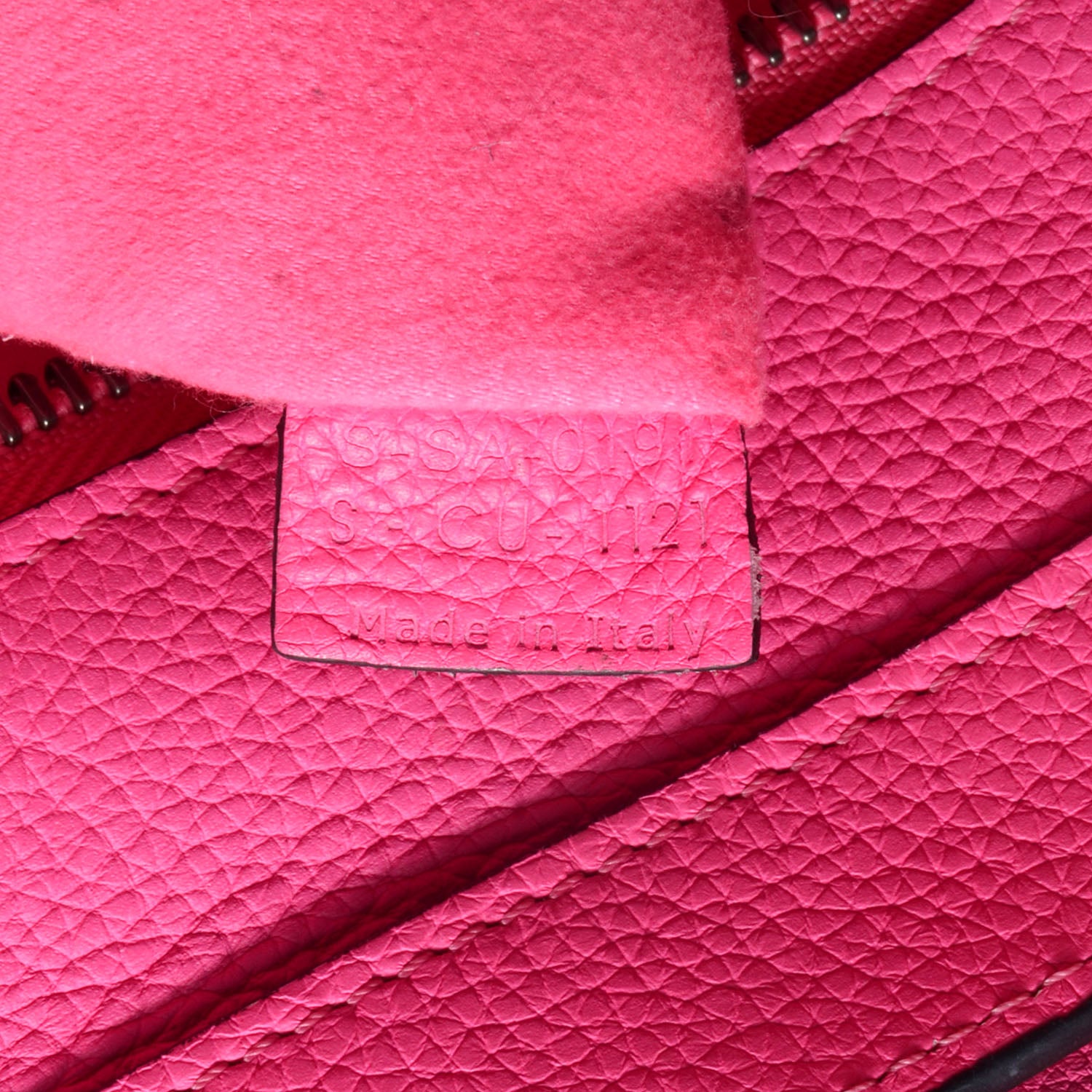 Celine Drummed Calfskin Mini Luggage Fluo Pink 8 of 10