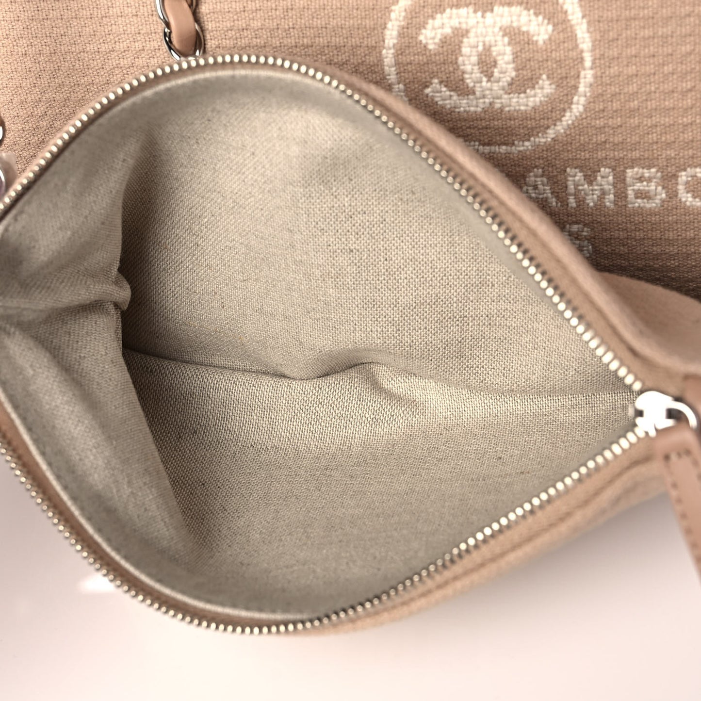 Mixed Fibers Small Deauville Tote Beige