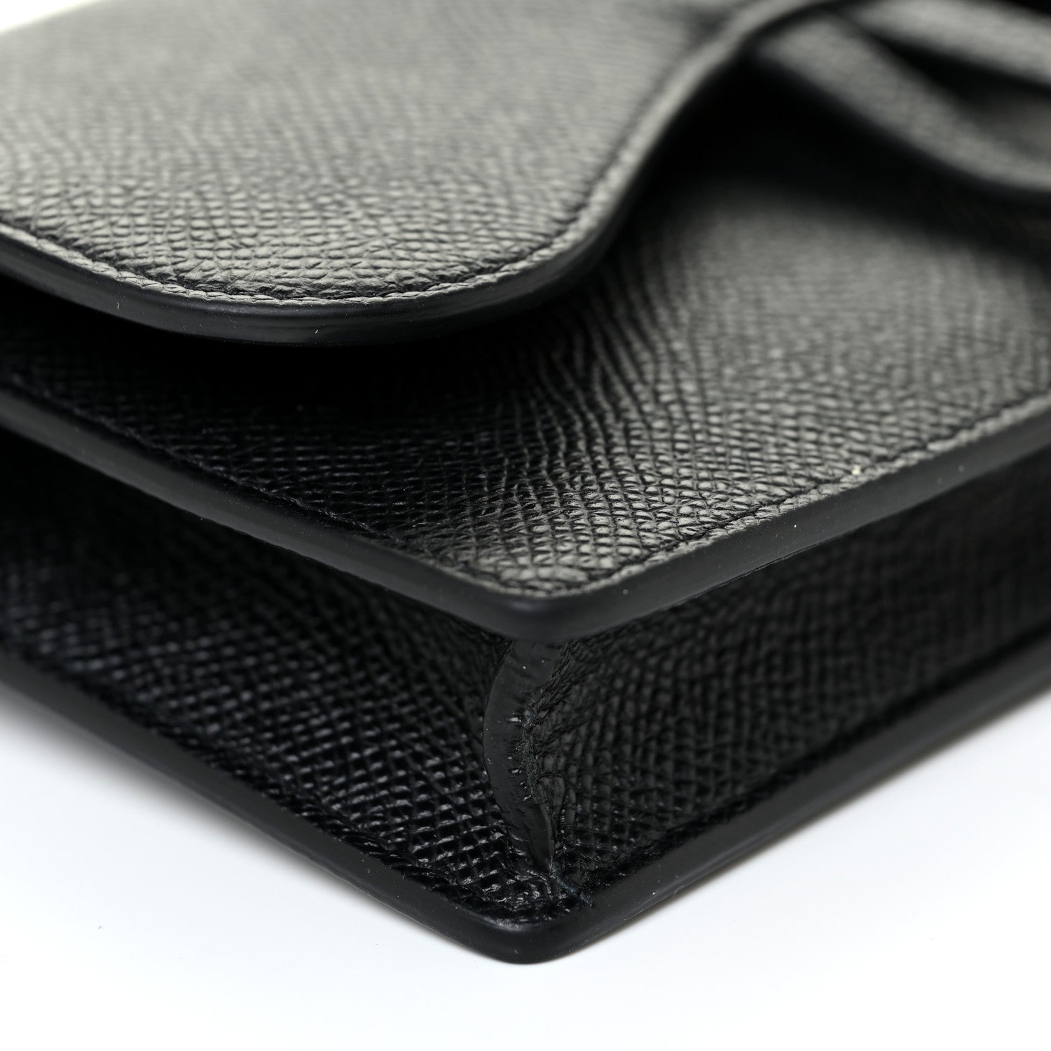 Christian Dior Grained Calfskin Saddle Belt Bag Black 8 of 14