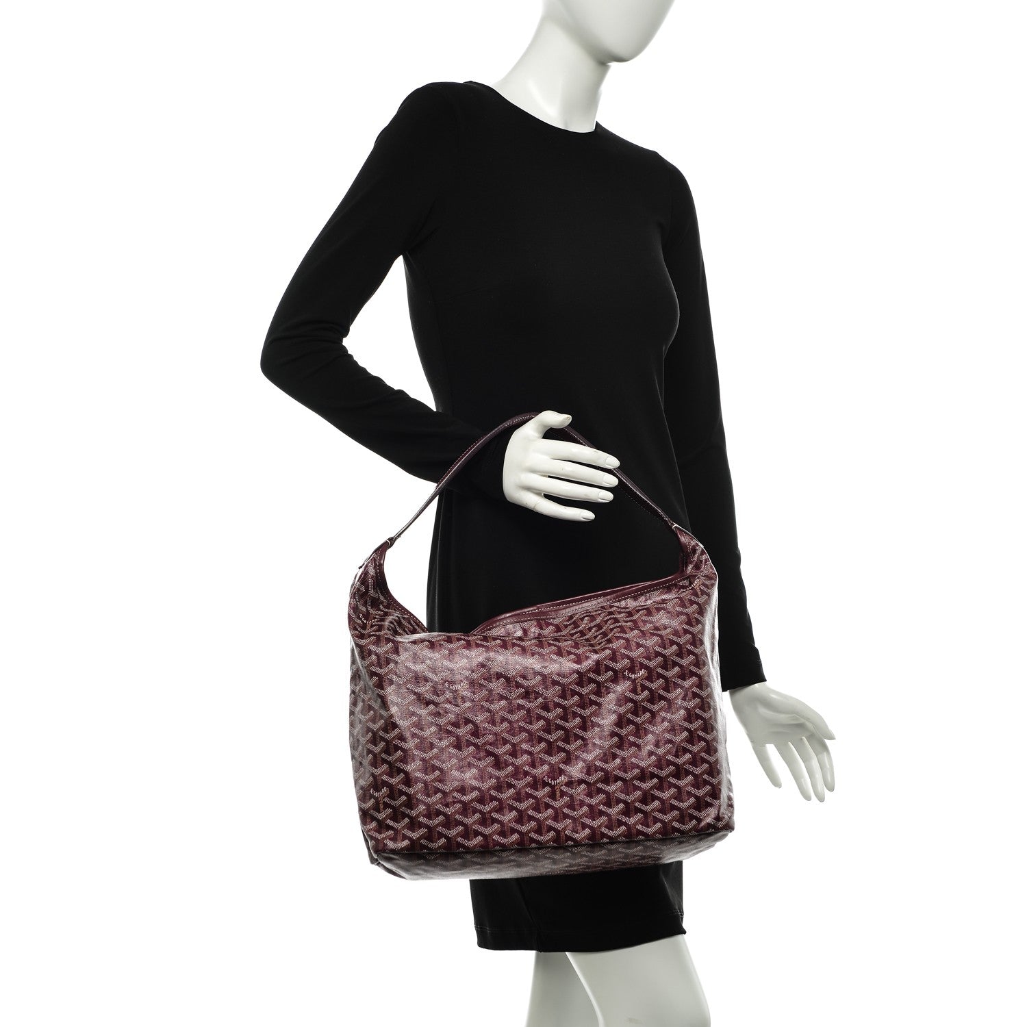 Goyard Goyardine Fidji Zip Hobo Burgundy 2 of 10