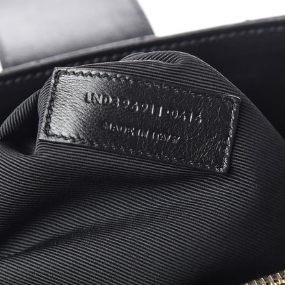 Saint Laurent Grain De Poudre Matelasse Chevron Monogram Shopping Bag Black 9 of 11
