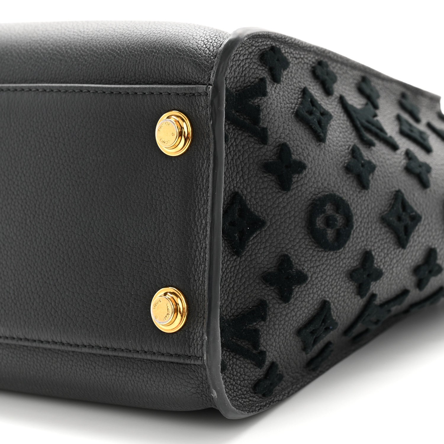 Louis Vuitton Calfskin Monogram Tufting On My Side Black 9 of 11