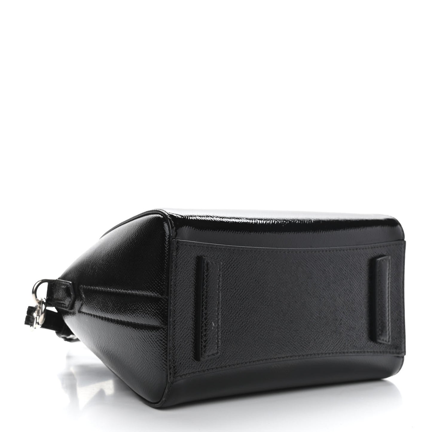 Textured Patent Calfskin Mini Antigona Black