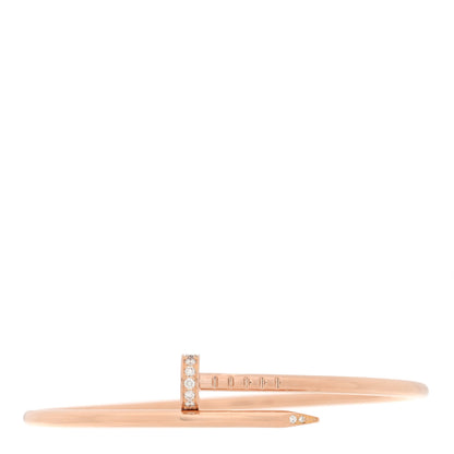 Cartier 18K Pink Gold Diamond Small Juste Un Clou Bracelet 15 1 of 5