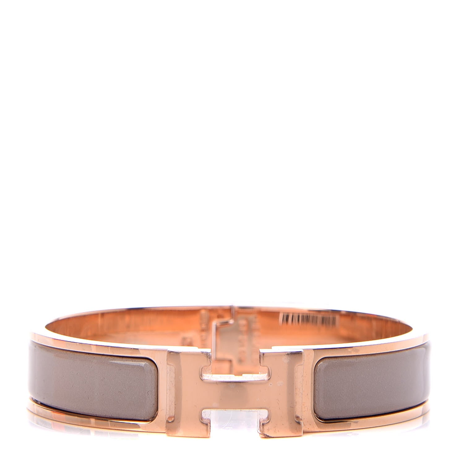 Hermes Enamel Clic Clac H Narrow Bracelet PM Marron Glace 1 of 6