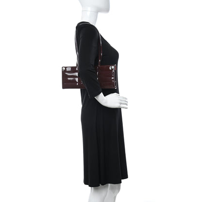 Chanel Patent Chocolate Bar Baguette Red 2 of 12