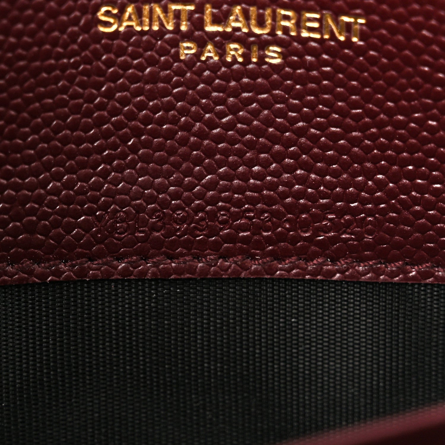 Saint Laurent Grain De Poudre Matelasse Chevron Monogram Envelope Chain Wallet Rouge Legion 7 of 12