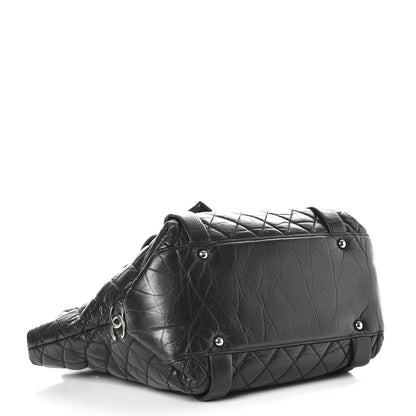 Chanel Distressed Lambskin Vintage Ligne Lady Braid Tote Black 4 of 8
