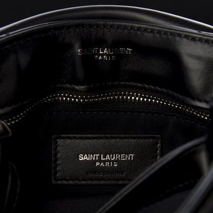 Saint Laurent Calfskin Y Quilted Monogram Toy Loulou Crossbody Bag Black 8 of 11