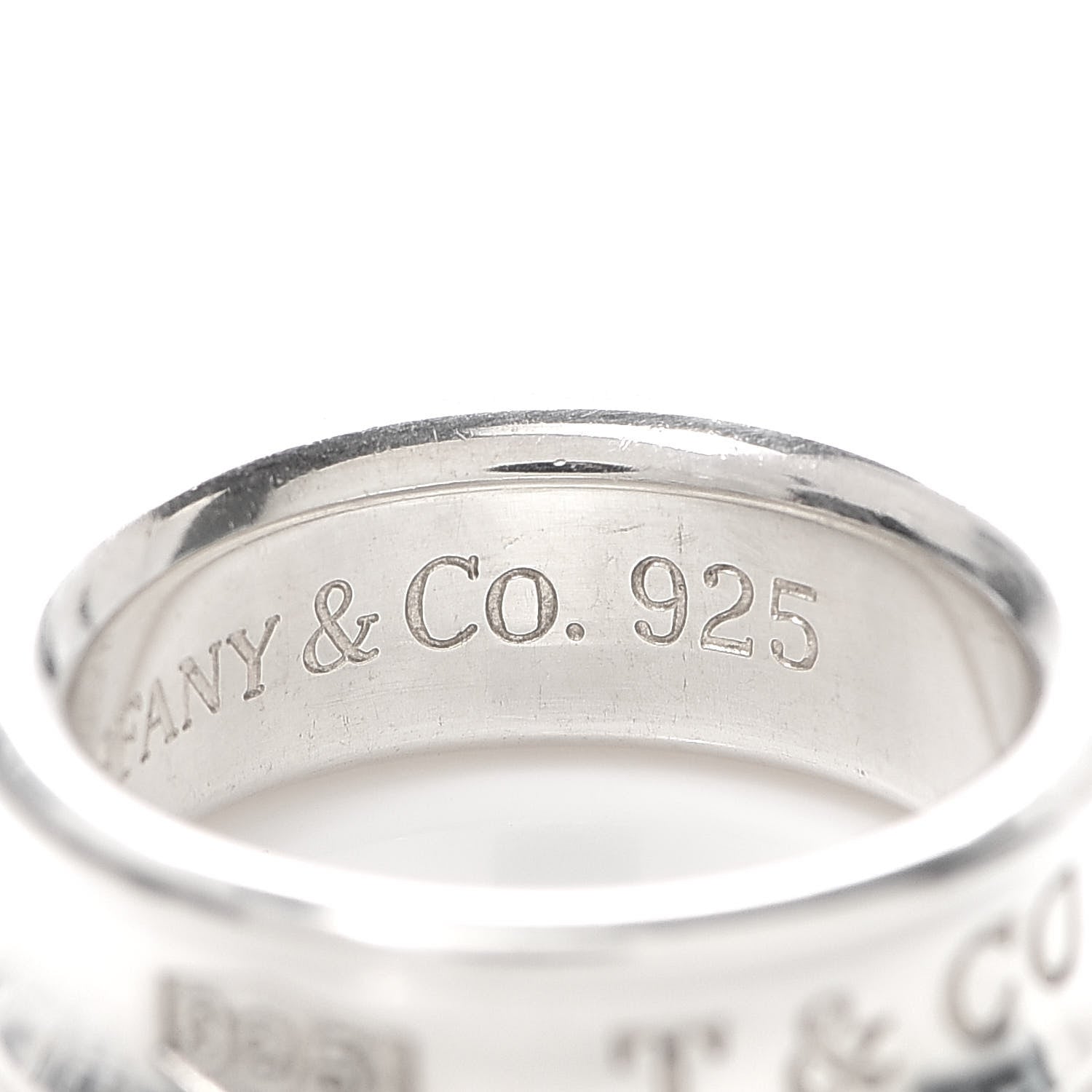 Tiffany Sterling Silver 1837 Band Ring 52 6 5 of 5