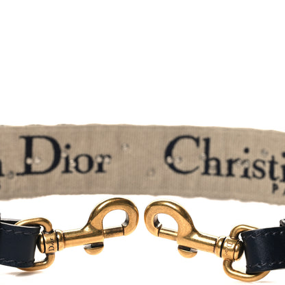 Christian Dior Oblique Studded Shoulder Strap Blue 3 of 4