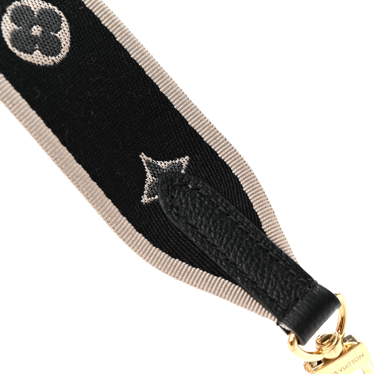 Louis Vuitton Jacquard Diane Shoulder Strap Black Ivory 4 of 5