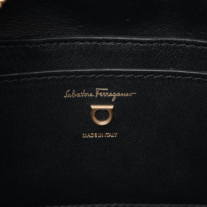 Salvatore Ferragamo Calfskin Quilted Gancini Camera Bag Black 6 of 11
