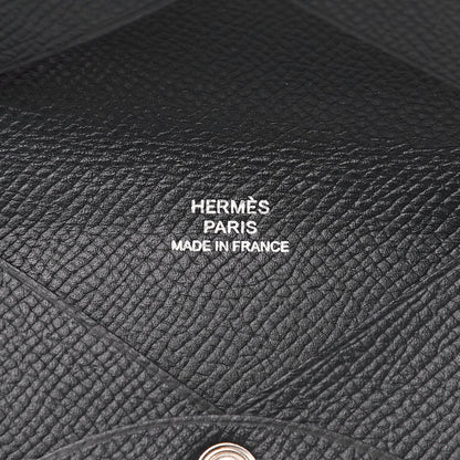 Hermes Epsom Calvi Card Case Graphite 6 of 9