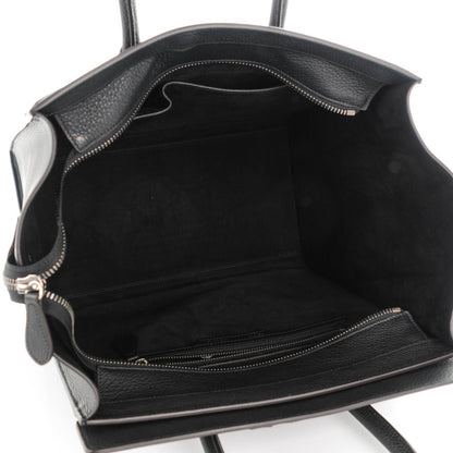 Celine Drummed Calfskin Mini Luggage Black 5 of 8