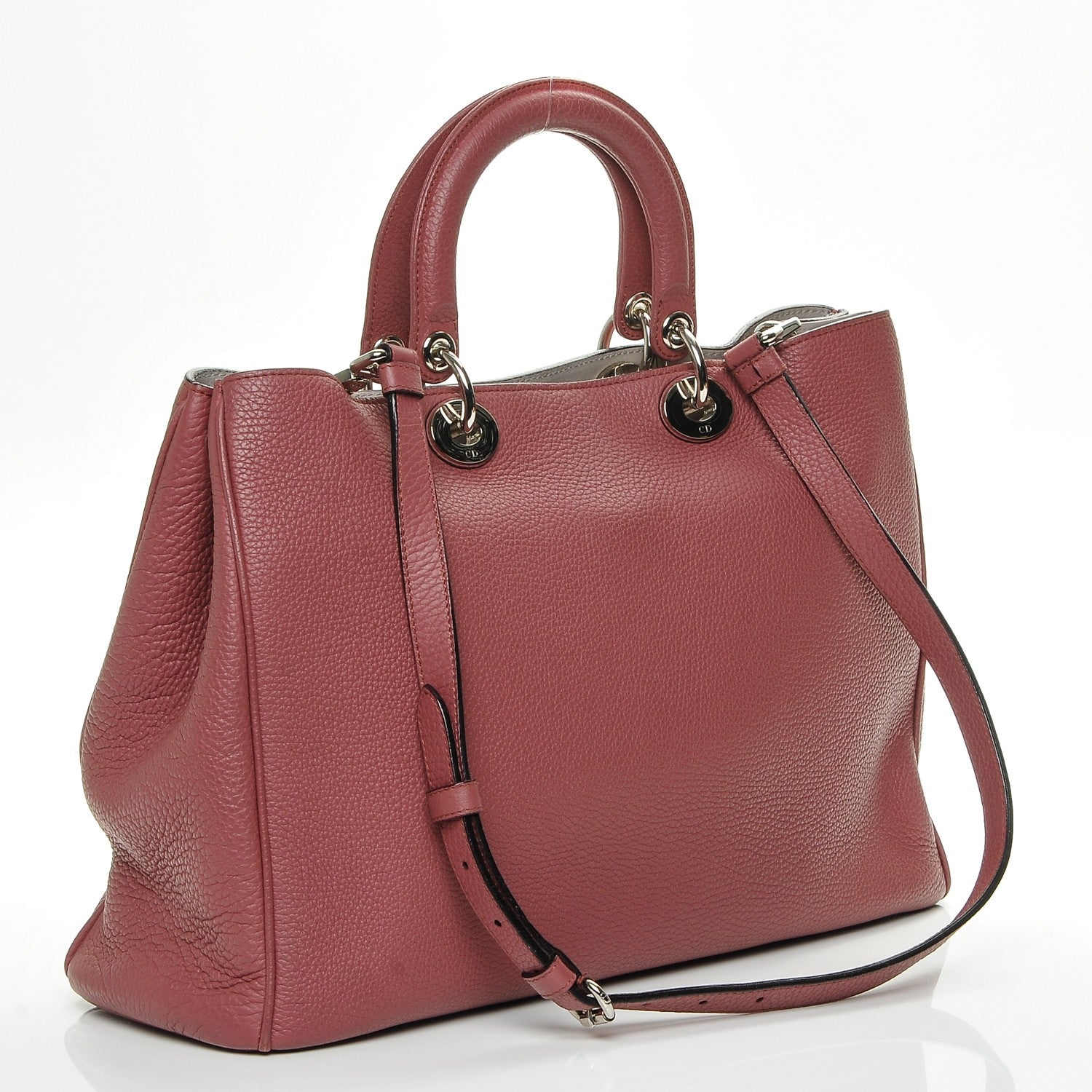 Christian Dior Bullcalf Large Diorissimo Tote Dark Pink 4 of 7