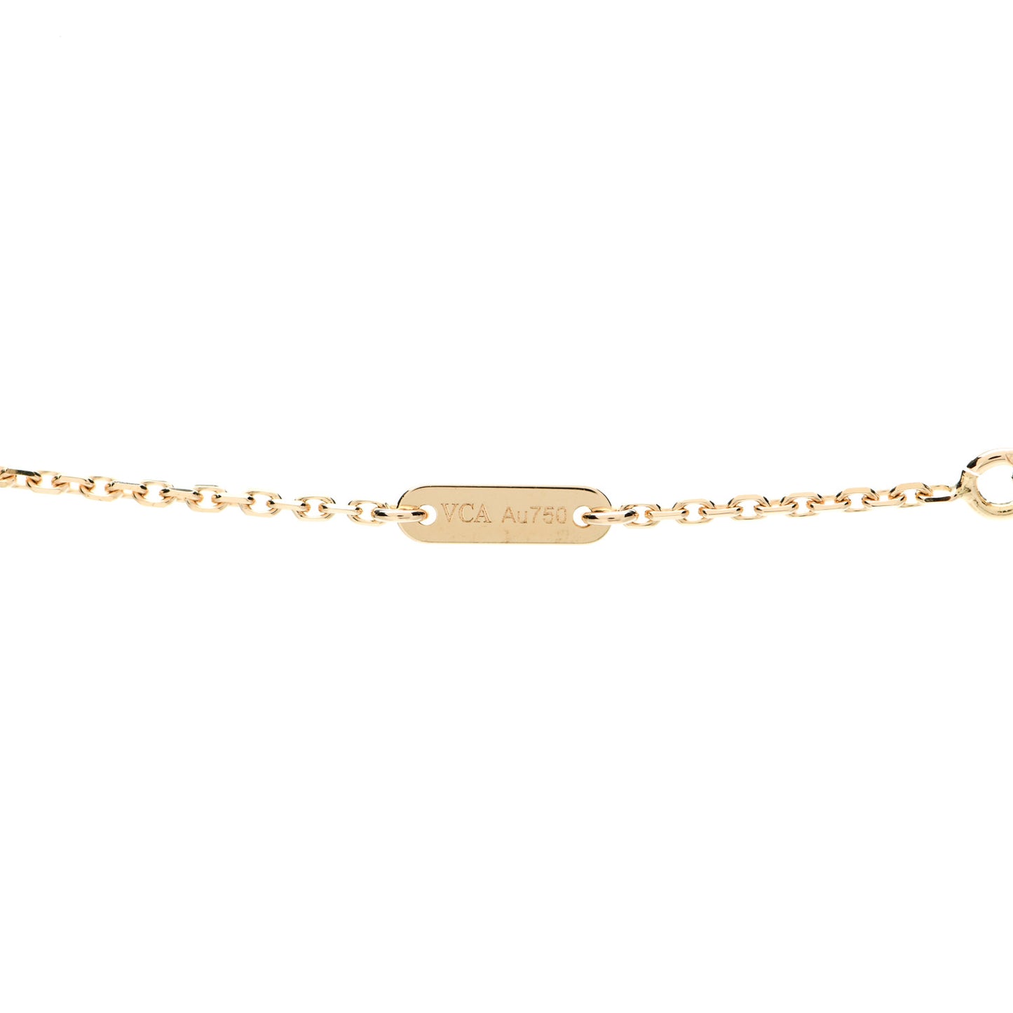 18K Yellow Gold Mother of Pearl Sweet Alhambra Pendant Necklace