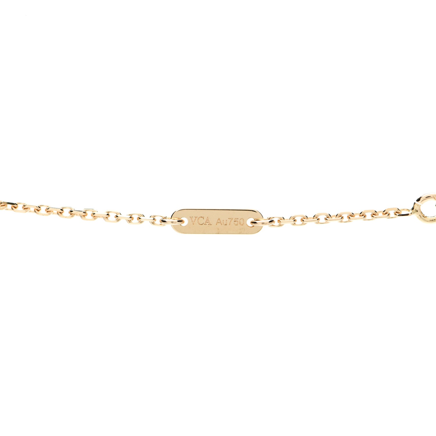 Van Cleef & Arpels 18K Yellow Gold Mother of Pearl Sweet Alhambra Pendant Necklace 3 of 5