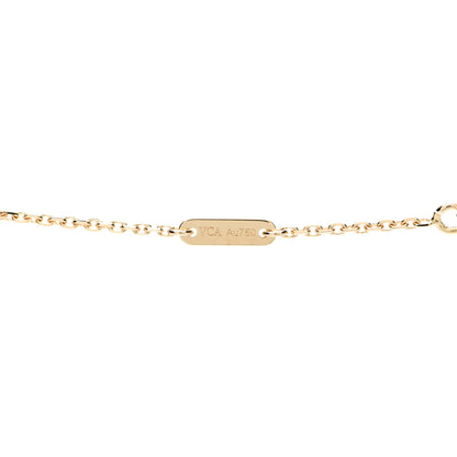 Van Cleef & Arpels 18K Yellow Gold Mother of Pearl Sweet Alhambra Pendant Necklace 3 of 5