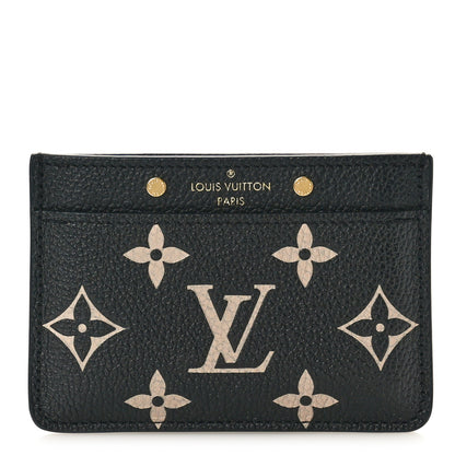 Louis Vuitton Empreinte Monogram Giant Card Holder Black Beige 1 of 8