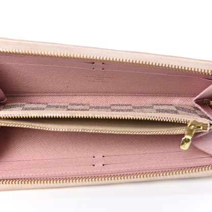 Louis Vuitton Damier Azur Clemence Wallet Rose Ballerine 4 of 10