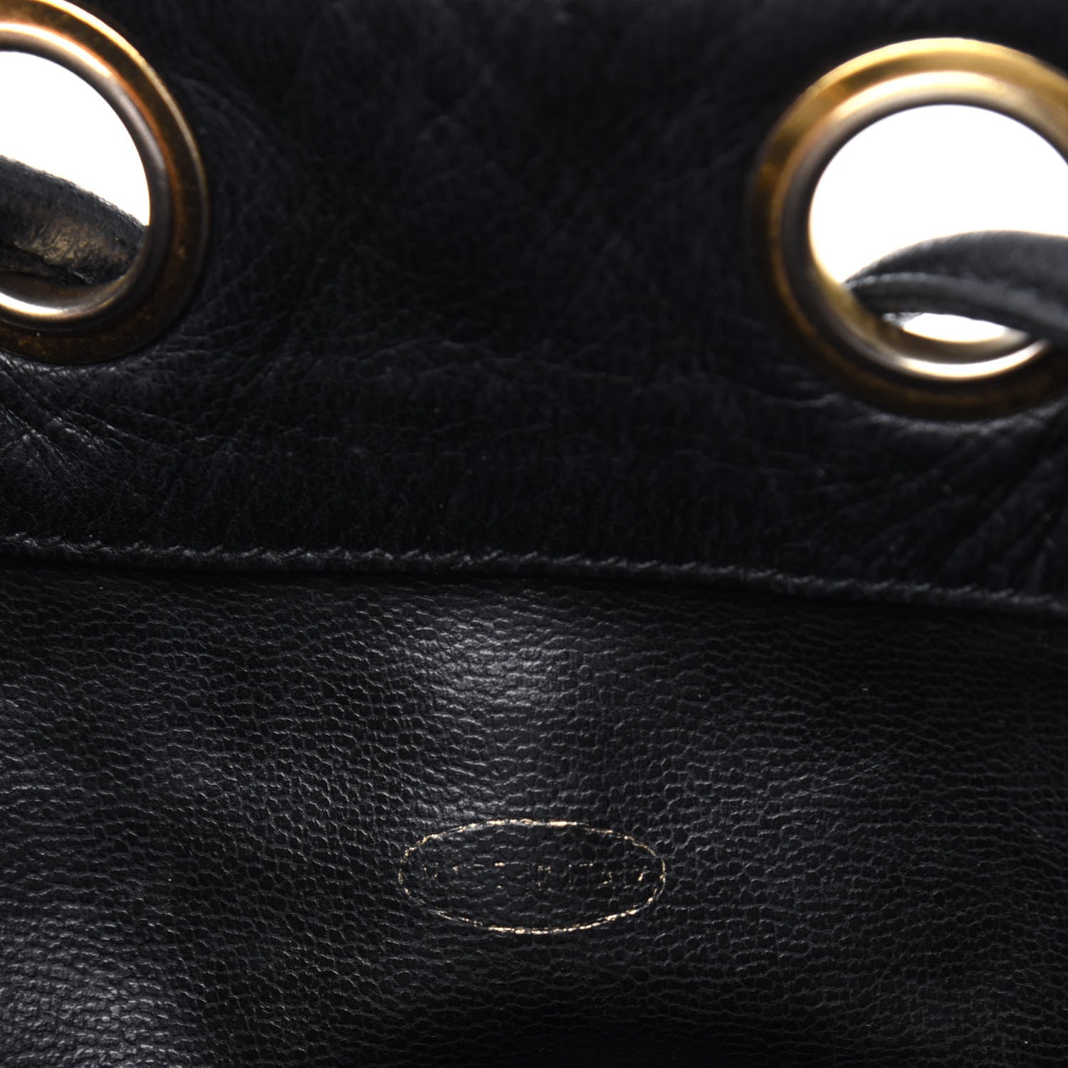 Chanel Lambskin Drawstring Bucket Bag Black 8 of 18