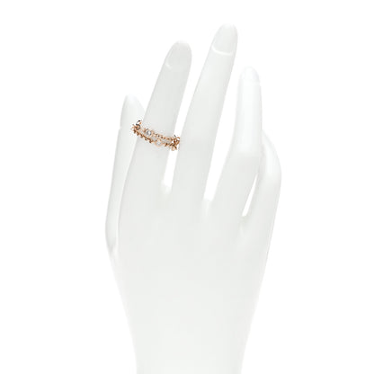 Hermes 18K Rose Gold Diamond PM Chaine d'Ancre Chaos Ring 52 6 2 of 5